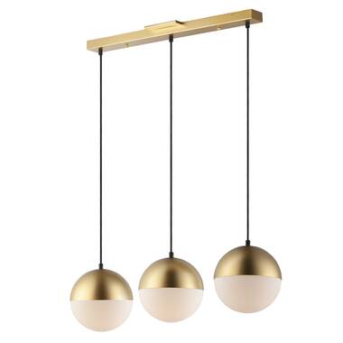 hastings 3 light glass dimmable pendant